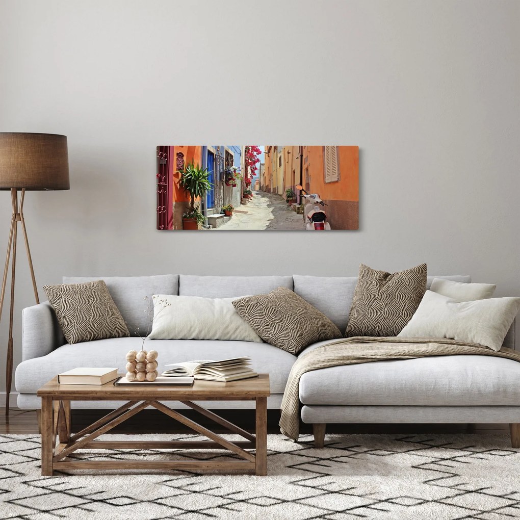 Obraz ulice na Sardínii (120x50 cm)