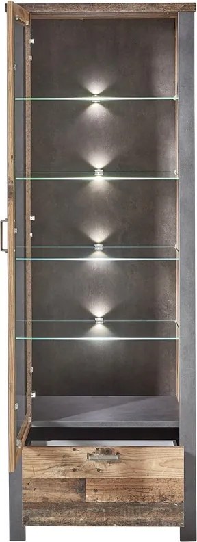 Vysoká vitrína Cardiff, s osvetlením