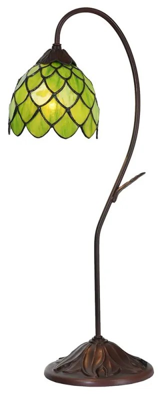 Tiffany stolná lampa GREEN 28*60