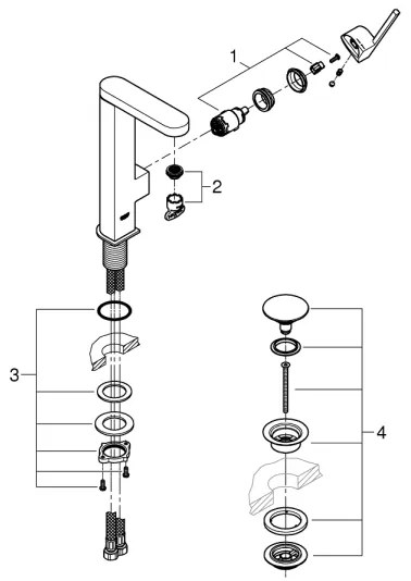 GROHE 23873003 - Umývadlová batéria PLUS veľkosť L lesklý chróm