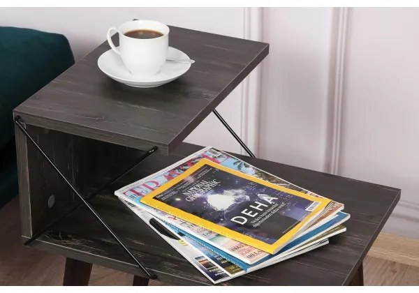 Nočný stolík CROSS 55x50 cm hnedá