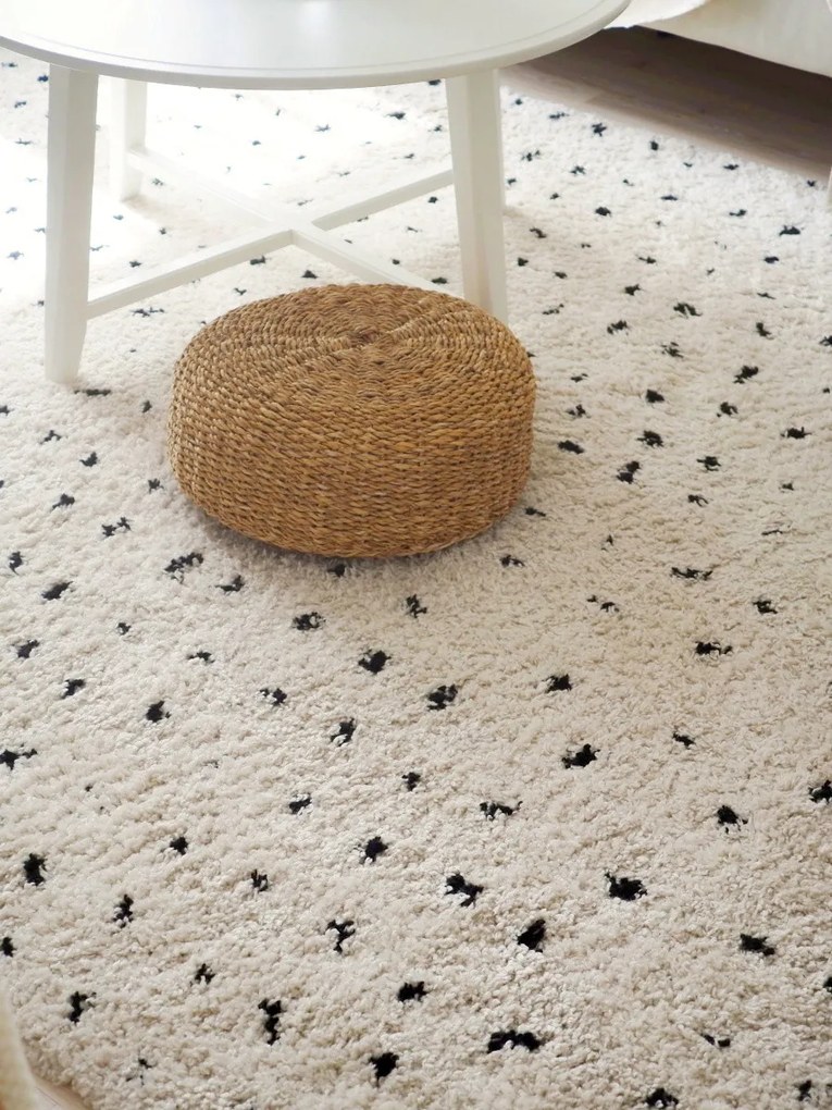 Dywany Łuszczów Kusový koberec Berber Syla B752 dots cream - 160x220 cm