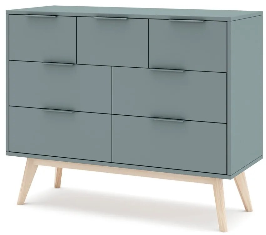 Komoda sivozelená 120x83x40 cm Pisco – Marckeric
