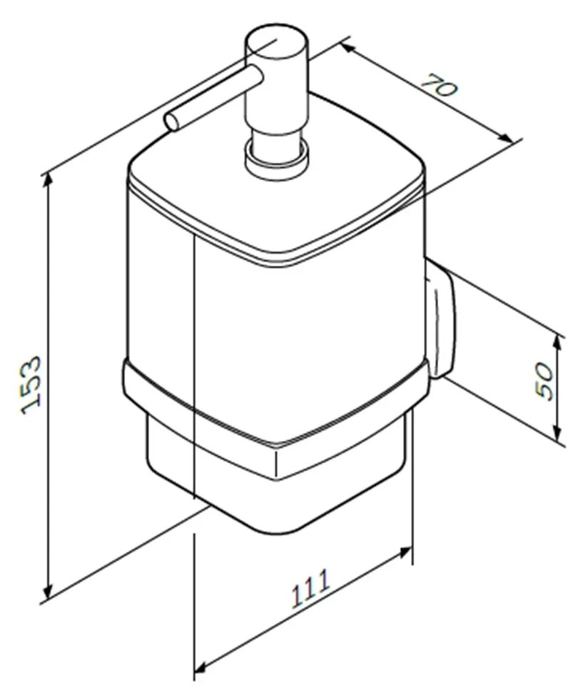 Dávkovač mydla AM.PM Gem AGA36922 nástenný, sklo, čierny