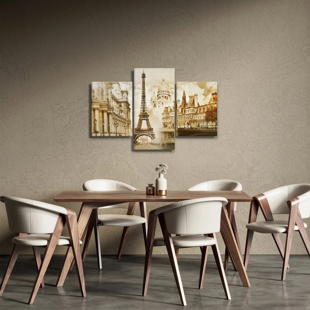 Obraz - Parížske pamiatky (90x60 cm)