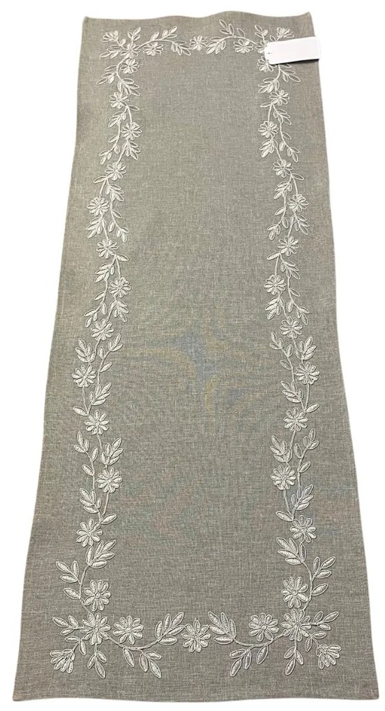 Vyšívaný obrus Gloriette 40x110cm TiaHome