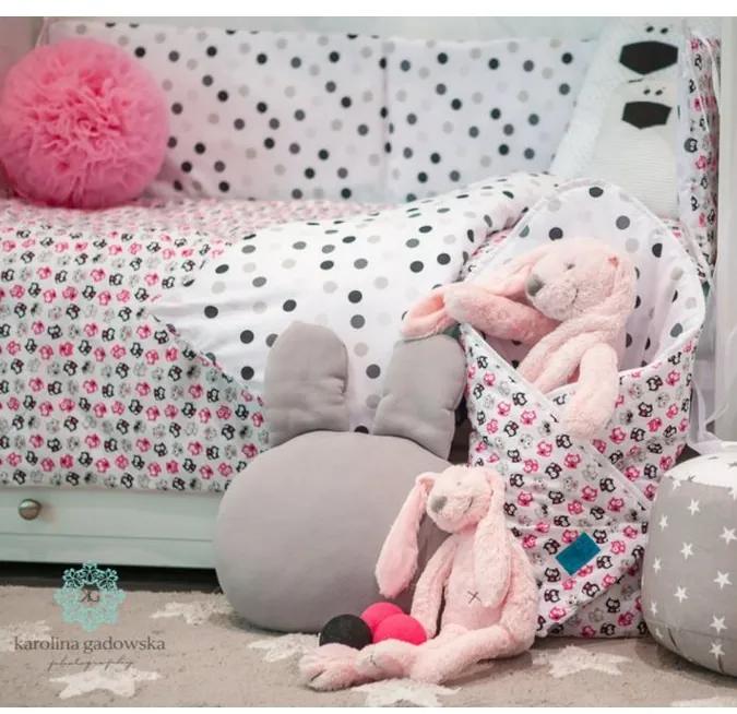 6-dielne posteľné obliečky Belisima Mačiatka 100/135 ružové