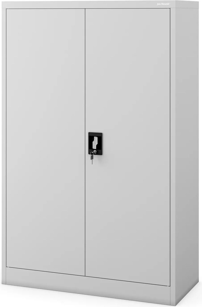 Kovová spisová skriňa KEVIN, 900 x 1400 x 400 mm, šedá