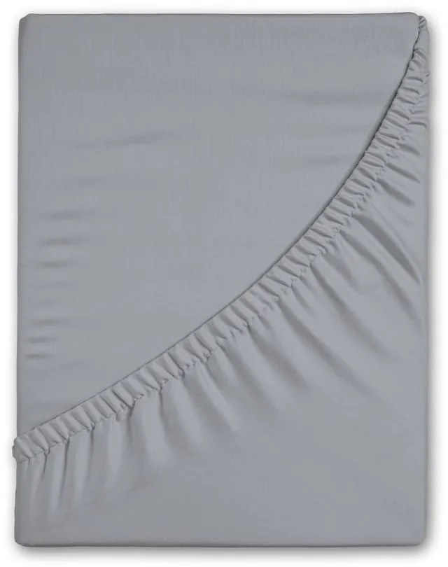 Sivá napínacia flanelová plachta 90x200 cm – Good Morning