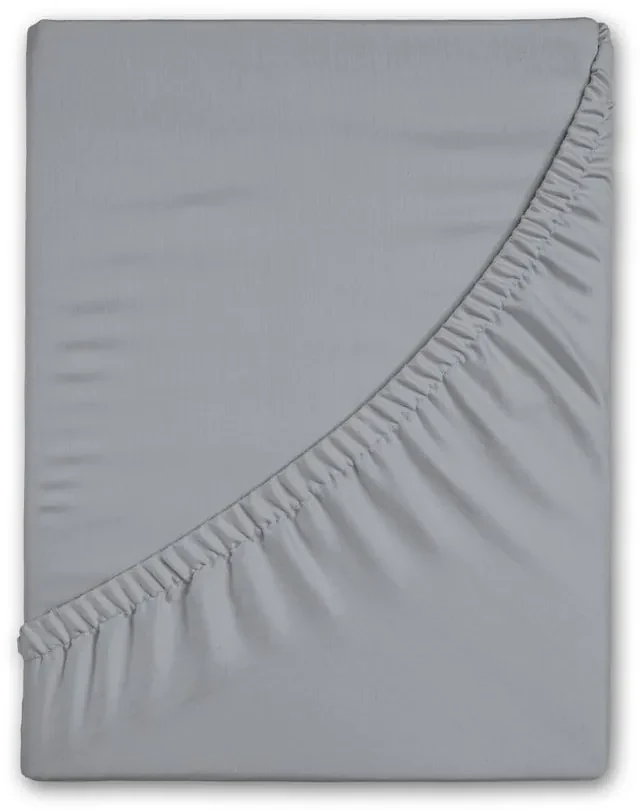 Sivá napínacia flanelová plachta 90x200 cm – Good Morning