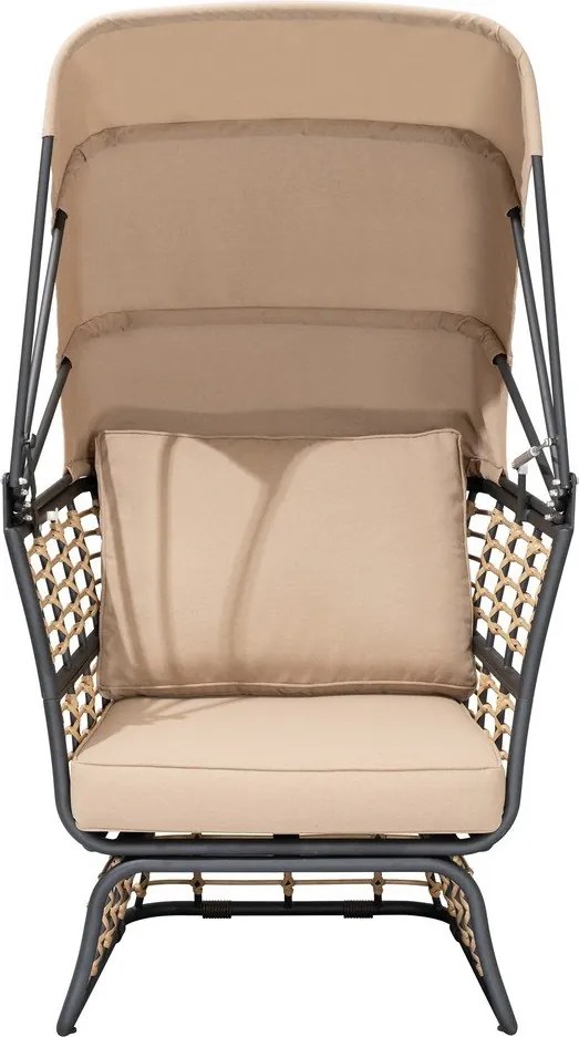 Béžové kovové záhradné kreslo Paros – Garden Pleasure