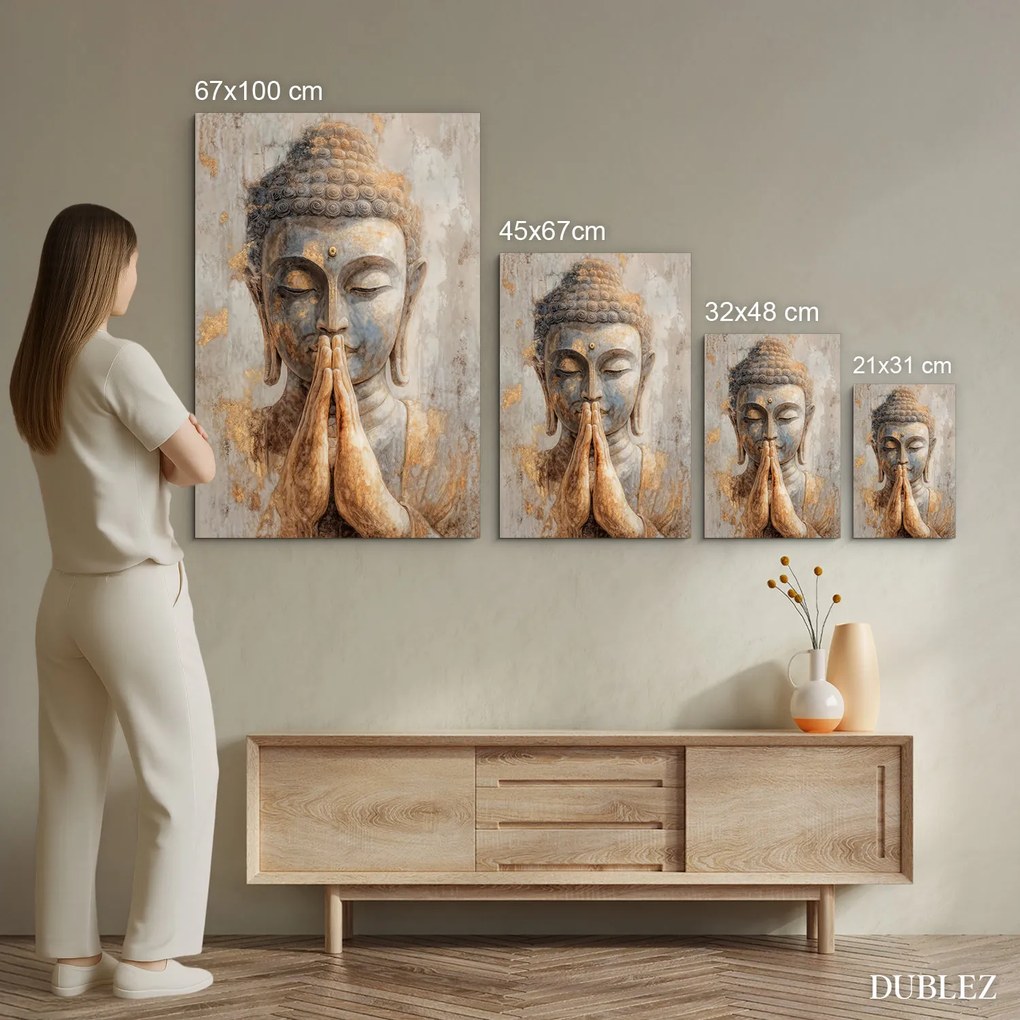 DUBLEZ | Drevený obraz - Buddha