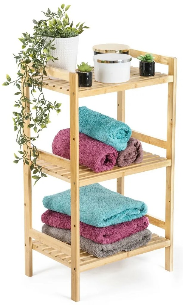 G21 Bambusový regál, 3 police, 3 poschodia