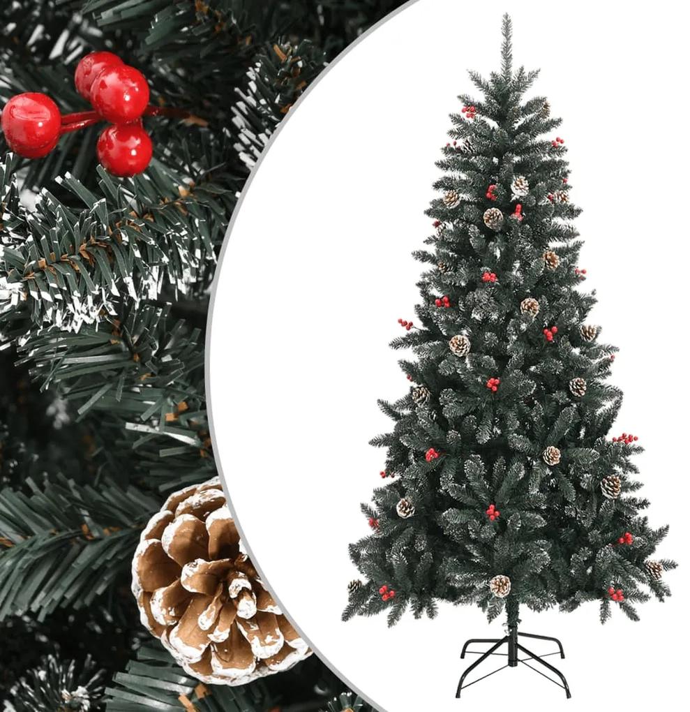 Umelý vianočný stromček s podstavcom zelený 210 cm PVC 345181