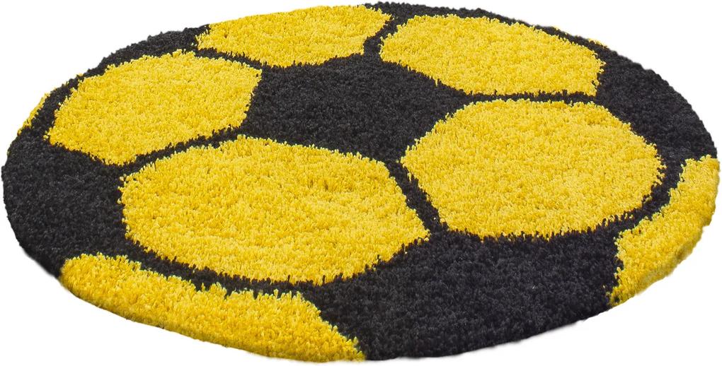 Ayyildiz koberce Kusový koberec Fun 6001 yellow - 100x100 (průměr) kruh cm