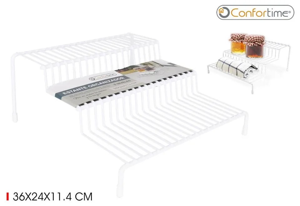 CONFORTIME Organizér, 3-poschodový, biely kov, PATRO - 36x24x11.4