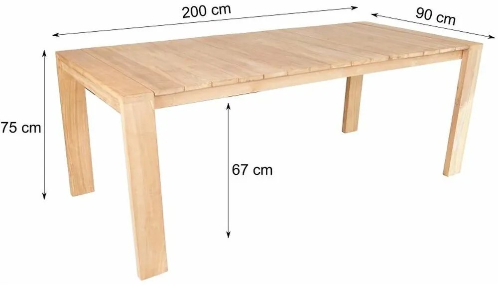 Záhradný stôl Haffo (pre 8 osôb) (naturálna). Akcia -20%. Vlastná spoľahlivá doprava až k Vám domov. 1100212