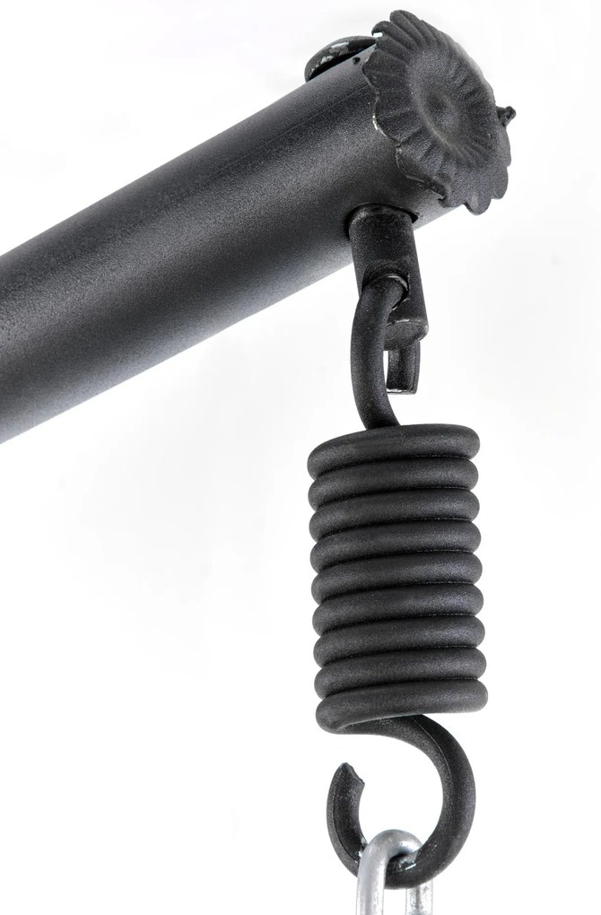 Závesné hojdacie kreslo EGGY šedé/čierne