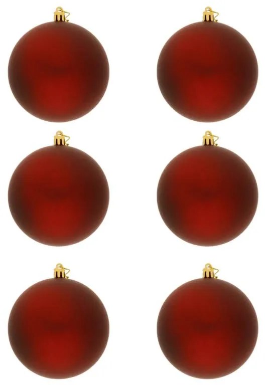DECOLED Plastová koule, prům. 10 cm, vínová, 6x matná