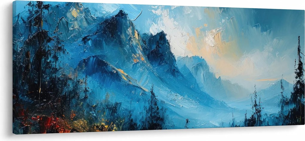 Obraz - Maľba hôr (120x50 cm)