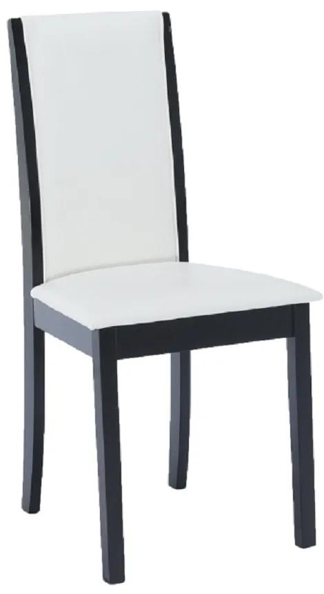 Kondela Jedálenská stolička, wenge/ekokoža biela, VENIS NEW