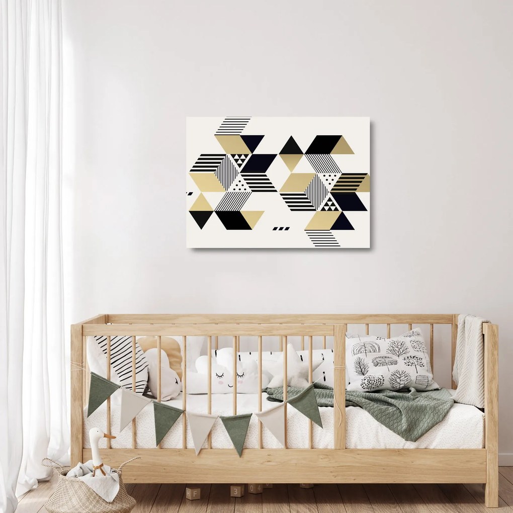 Sklenený obraz - Geometrické tvary N⁰1 (70x50 cm)
