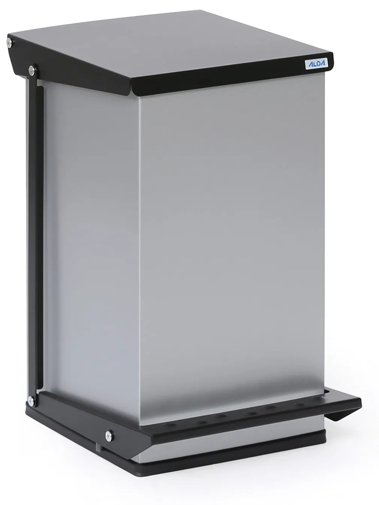 Nášľapný priemyselný odpadkový kôš 50 l, lakovaný sivý