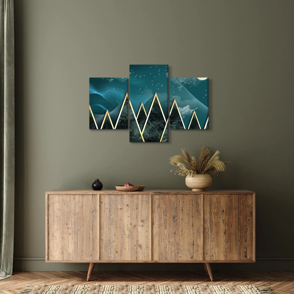 Obraz - Spln nad zlatými horami (90x60 cm)