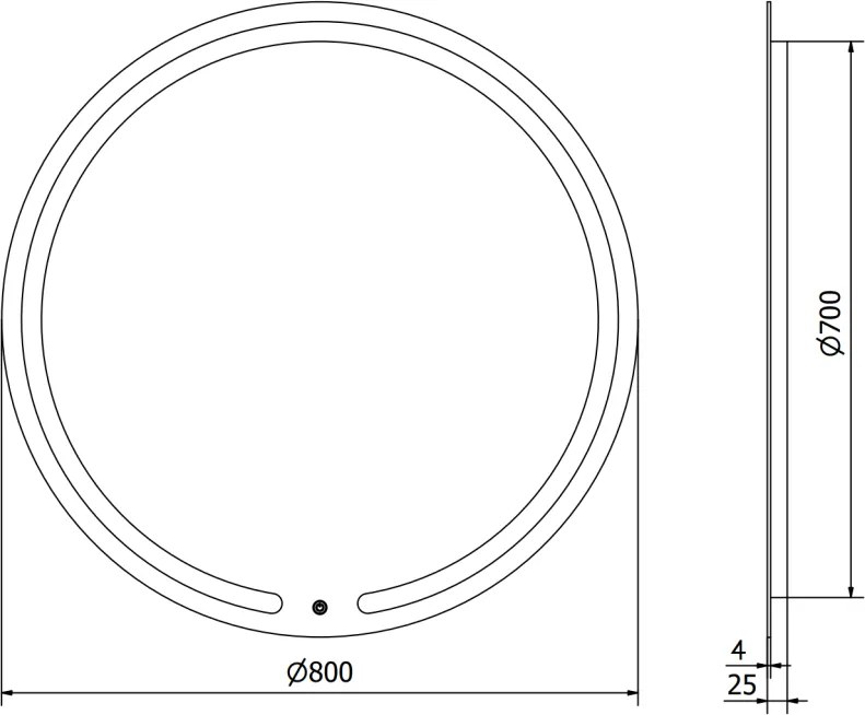Mexen Rose, LED kúpeľňové zrkadlo s podsvietením 80x80 cm, 6000K, ochrana proti zahmlievaniu, 9810-080-080-611-00