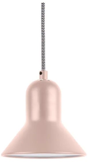 Svetloružové závesné svietidlo Leitmotiv Slender, výška 14,5 cm