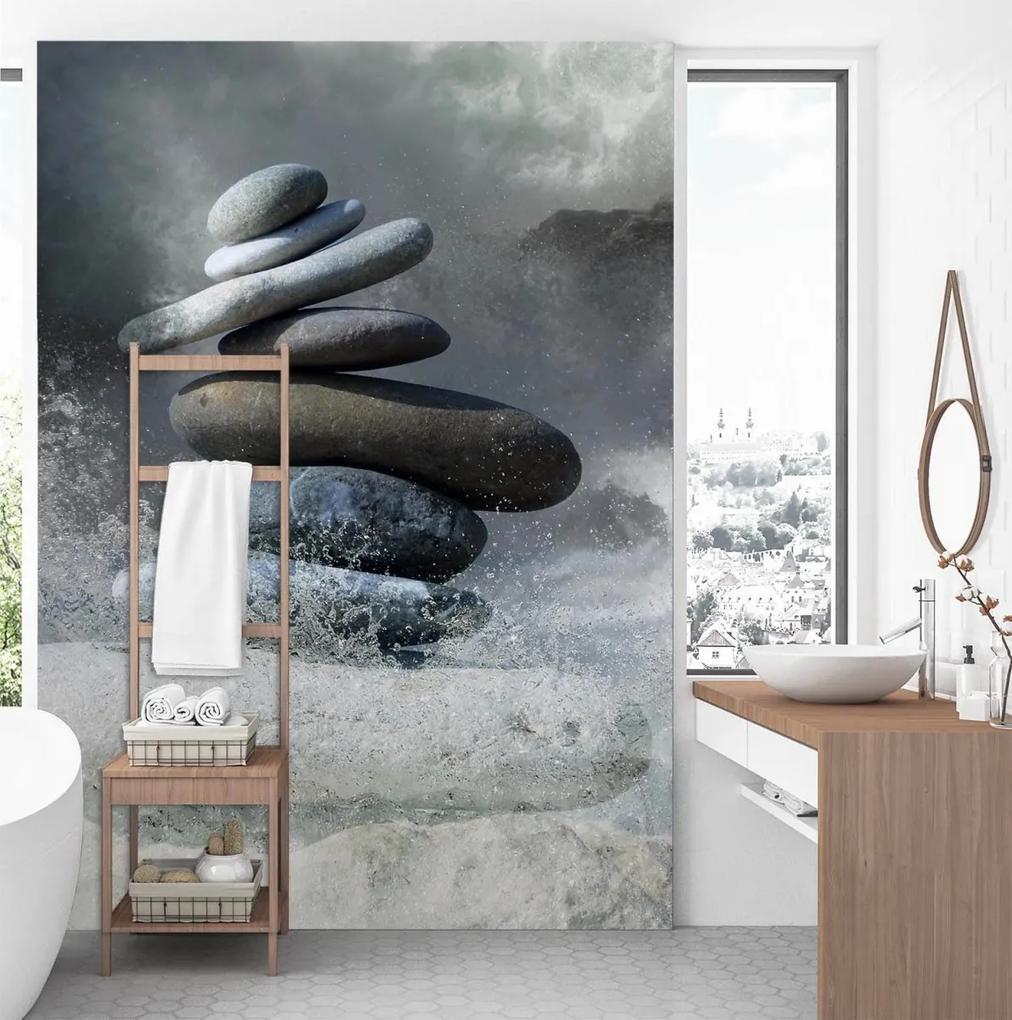 Fototapeta, Kameny Mořské zenové lázně - 150x210 cm