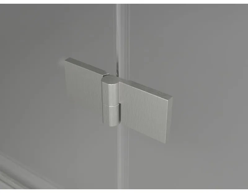 Mexen Lunar T, výklopný ľavý sprchový kút 140 x 70 cm, 8mm číre sklo, oceľový profil, 834T-140-070-97-00-L