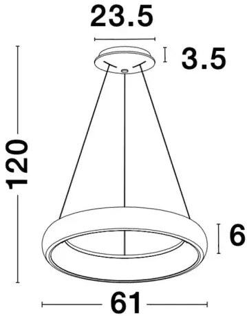 LED luster Albi 60 čierne
