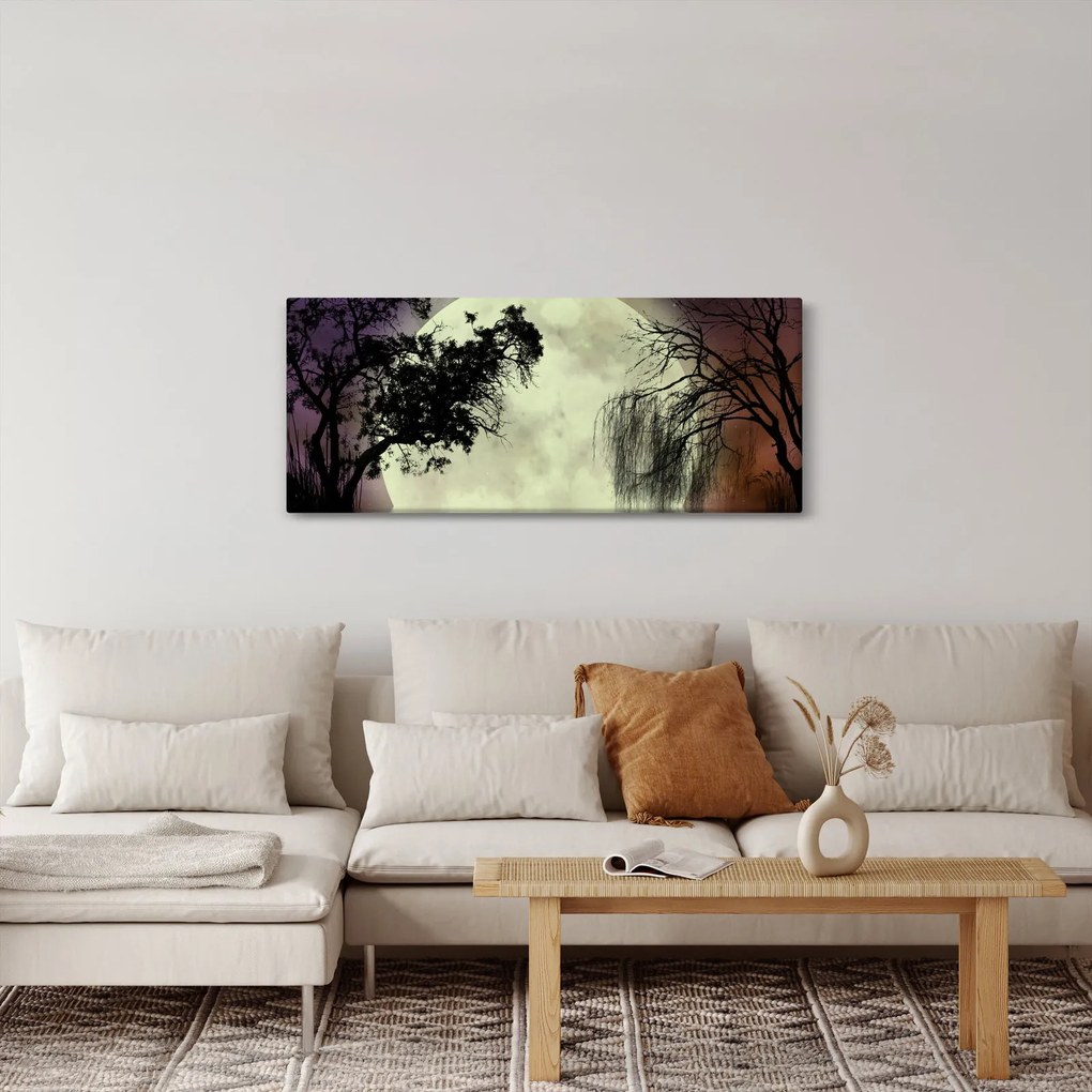 Obraz - Spln nad hladinou (120x50 cm)