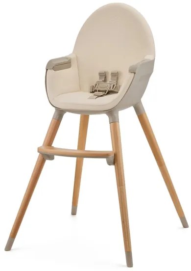 KINDERKRAFT - Detská jedálenská stolička 2v1 FINI2 buk/béžová