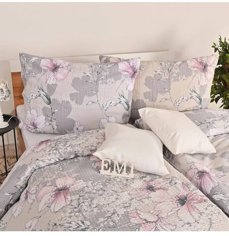 Obliečky krepové Isadora ružové EMI, Štandardný set jednolôžko obsahuje 1x 140x200 + 1x 70x90