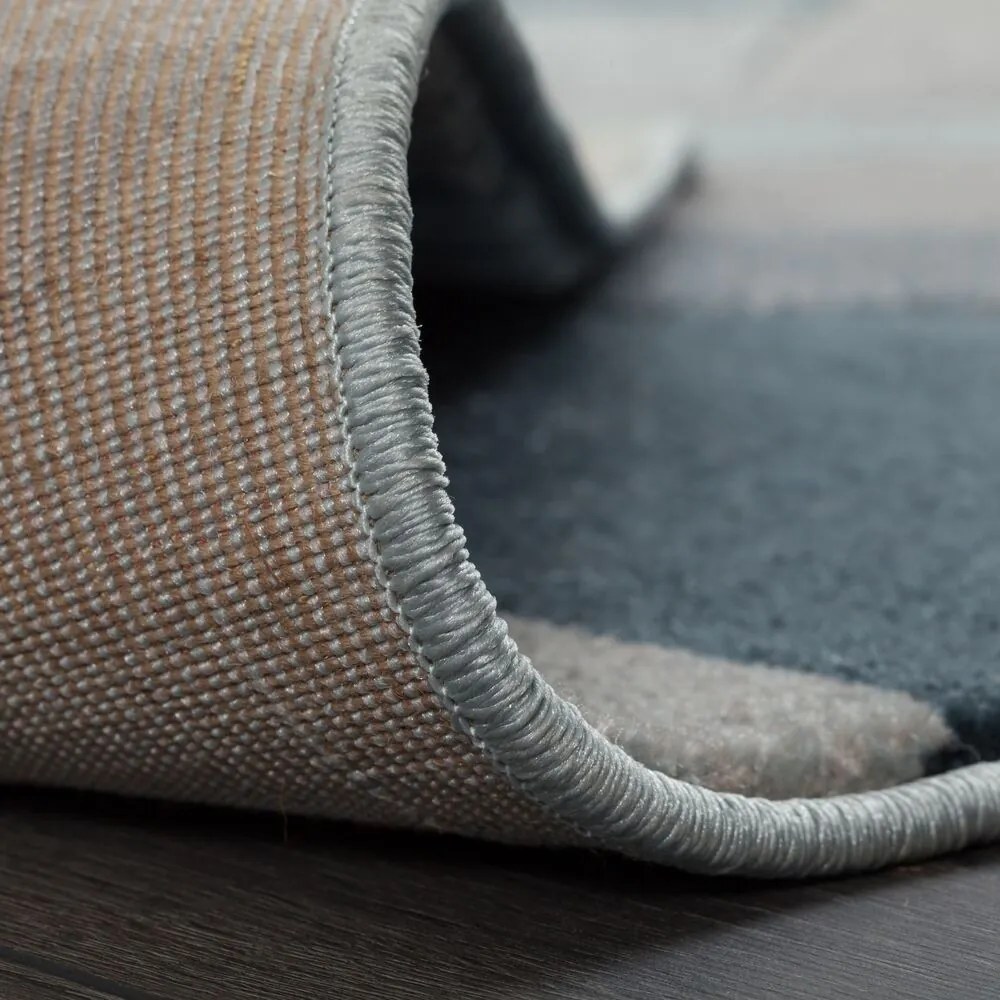 Flair Rugs, Kusový koberec Hand Carved Aurora Denim Blue, 200x290, modrá, kancelária