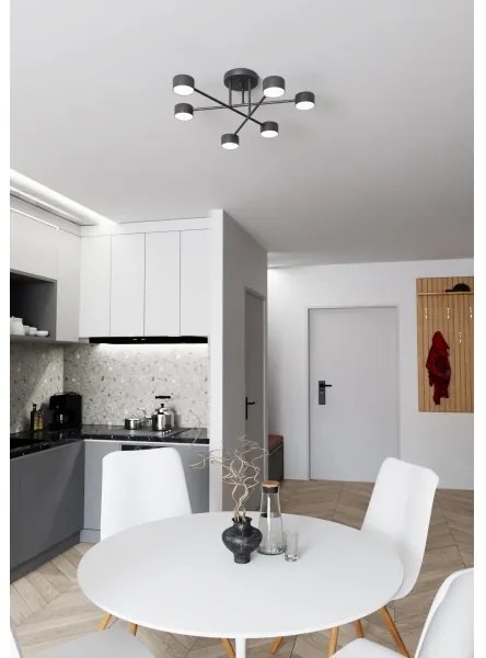 Prisadený luster HALO 6xGX53/10W/230V čierny