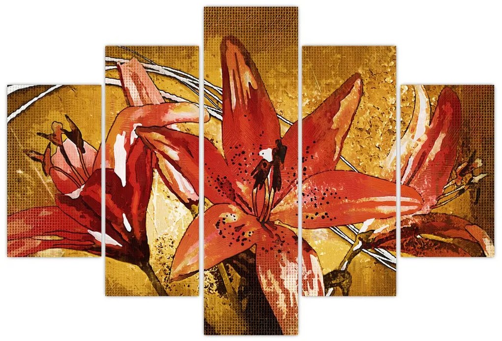 Obraz kvetov ľalií (150x105 cm)
