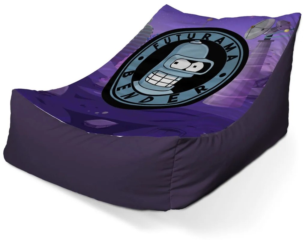 Sablio Sedací vak Lounge Futurama Bender Planéta s vysielačmi - 80 x 95 x 50 cm