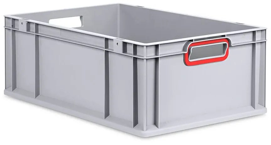 Sada 4 kusov - Eurobox Next Gen 2.0 - Stohovateľná nádoba s otvorenými rukoväťami - Červená - 600 x 400 x 220 mm