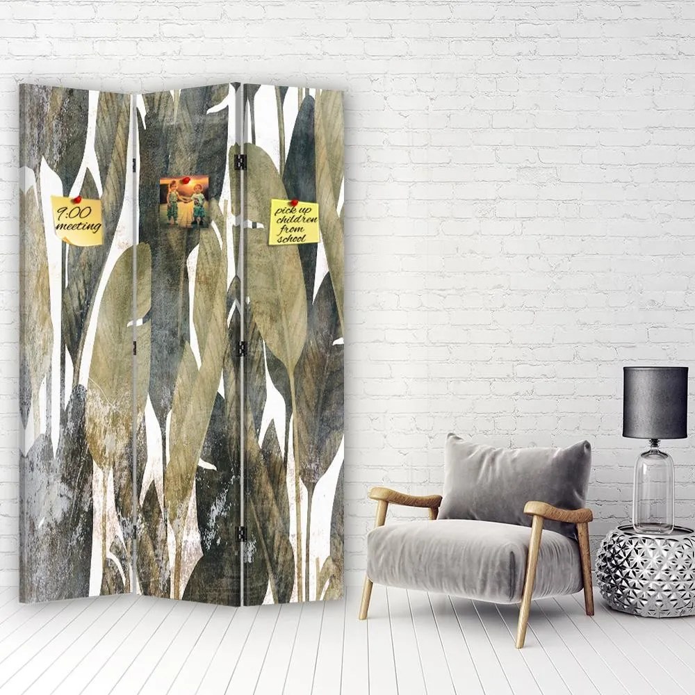 Gario Paraván Retro banánové listy Rozmery: 110 x 170 cm, Prevedenie: Klasický paraván