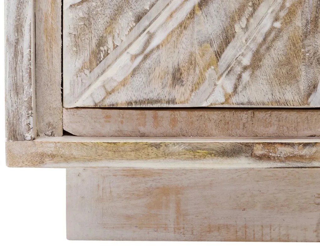 furniture-nabytek.cz - Masívna komoda Zambie z mangového dreva, lakovaná, biela