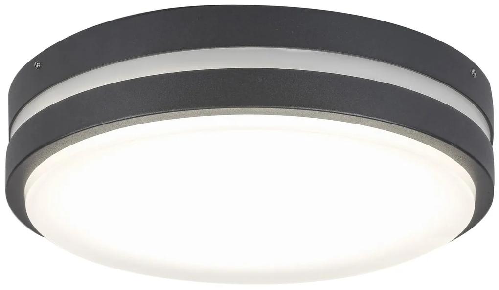 RABALUX Vonkajšie nástenné LED svietidlo HAMBURG, 900lm, 4000K, IP44, okrúhle