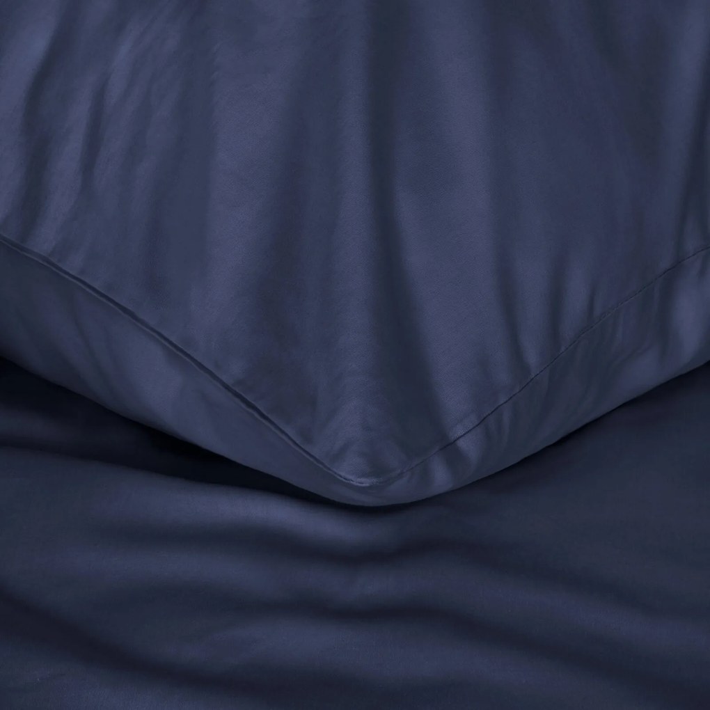 SATÉNOVÉ OBLIEČKY NOVA3 140X200 CM, 1 KS 70X80 CM TMAVOMODRÉ