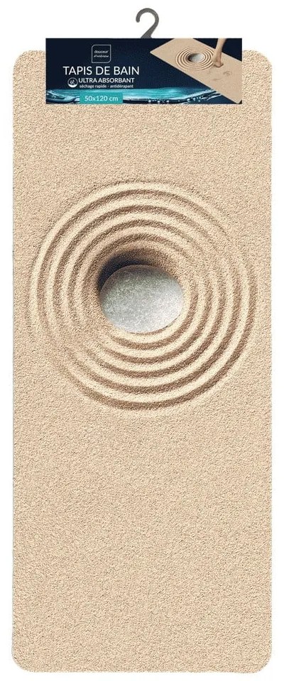 Svetlohnedá kúpeľňová predložka 50x120 cm Serena – douceur d'intérieur