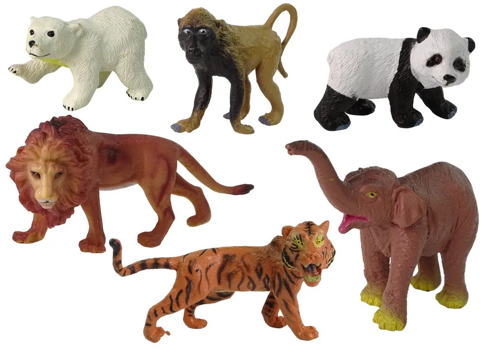 Lean Toys Sada 6 figúrok – Safari zvieratiek