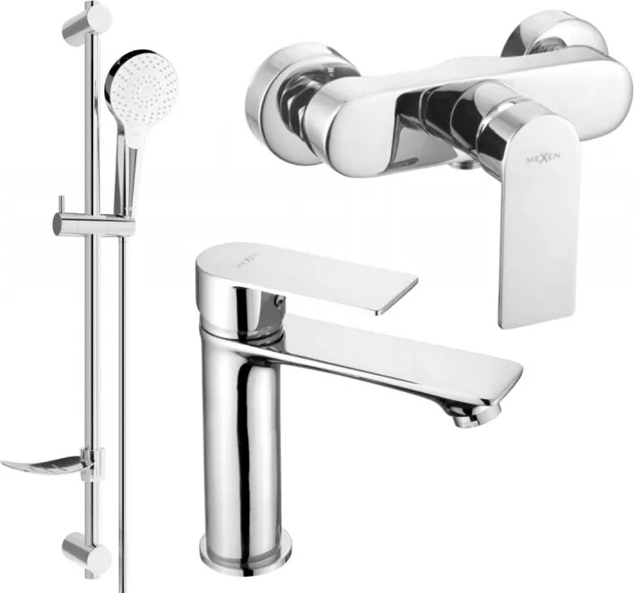 Mexen Royo DF05 sprchová súprava, chróm - 72204DF05-00