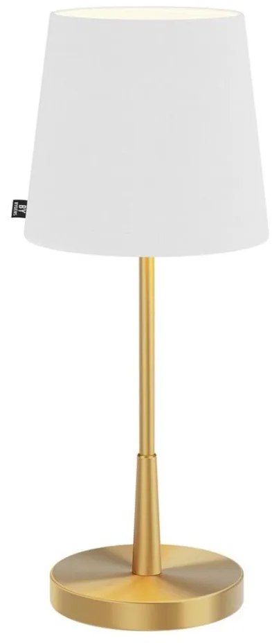 ByRydens 4002730-6501 - Stolová lampa LUMI 1xE27/8W/230V biela/zlatá 48,5 cm