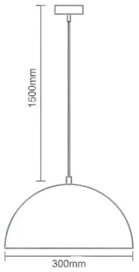 Luster na lanku 1xE27/60W/230V pr. 30 cm biela